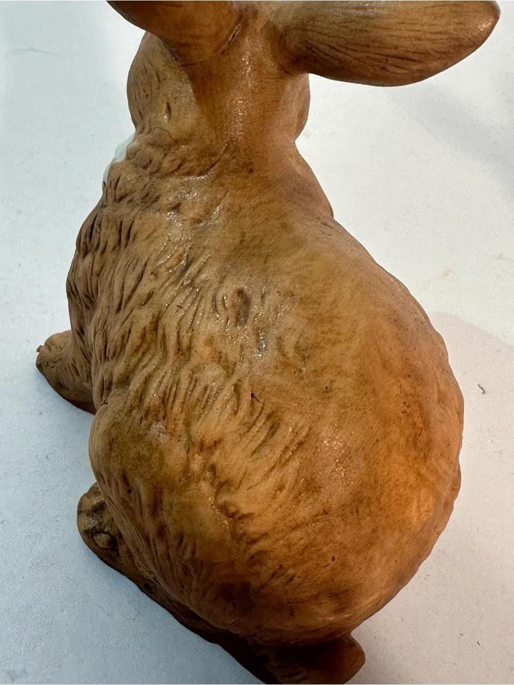 Set Of 2 Lefton Brown Porcelain Bunny Rabbits Taiwan Red Nose Detailed 3